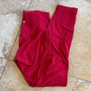 lululemon Vibrant Red Leggings